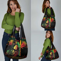 King Of Reggae Legend Bob Grocery Bag Rasta Cannabis - Wonder Print Shop