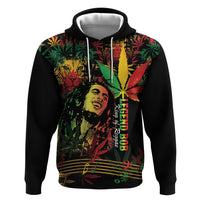 King Of Reggae Legend Bob Hoodie Rasta Cannabis - Wonder Print Shop