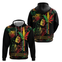 King Of Reggae Legend Bob Hoodie Rasta Cannabis - Wonder Print Shop