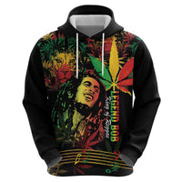 King Of Reggae Legend Bob Hoodie Rasta Cannabis - Wonder Print Shop