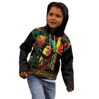 King Of Reggae Legend Bob Kid Hoodie Rasta Cannabis - Wonder Print Shop