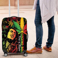 King Of Reggae Legend Bob Luggage Cover Rasta Cannabis - Wonder Print Shop