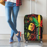King Of Reggae Legend Bob Luggage Cover Rasta Cannabis - Wonder Print Shop