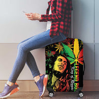King Of Reggae Legend Bob Luggage Cover Rasta Cannabis - Wonder Print Shop