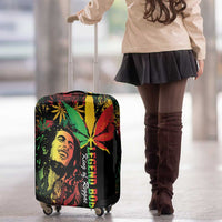 King Of Reggae Legend Bob Luggage Cover Rasta Cannabis - Wonder Print Shop