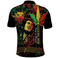 King Of Reggae Legend Bob Polo Shirt Rasta Cannabis - Wonder Print Shop