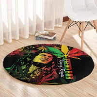 King Of Reggae Legend Bob Round Carpet Rasta Cannabis - Wonder Print Shop