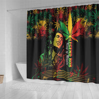 King Of Reggae Legend Bob Shower Curtain Rasta Cannabis - Wonder Print Shop