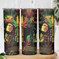 King Of Reggae Legend Bob Skinny Tumbler Rasta Cannabis - Wonder Print Shop