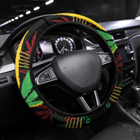 King Of Reggae Legend Bob Steering Wheel Cover Rasta Cannabis - Wonder Print Shop