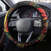 King Of Reggae Legend Bob Steering Wheel Cover Rasta Cannabis - Wonder Print Shop