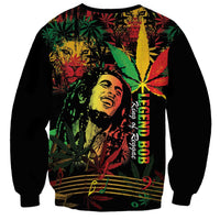 King Of Reggae Legend Bob Sweatshirt Rasta Cannabis - Wonder Print Shop