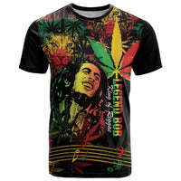 King Of Reggae Legend Bob T Shirt Rasta Cannabis - Wonder Print Shop