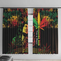 King Of Reggae Legend Bob Window Curtain Rasta Cannabis - Wonder Print Shop