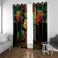 King Of Reggae Legend Bob Window Curtain Rasta Cannabis - Wonder Print Shop