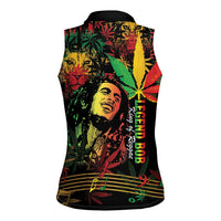 King Of Reggae Legend Bob Women Sleeveless Polo Shirt Rasta Cannabis - Wonder Print Shop