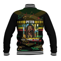 Jamaica Reggae Legend Tosh Baseball Jacket Cannabis Pattern - Wonder Print Shop