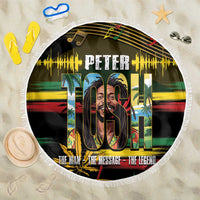 Jamaica Reggae Legend Tosh Beach Blanket Cannabis Pattern - Wonder Print Shop