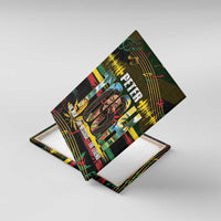 Jamaica Reggae Legend Tosh Canvas Wall Art Cannabis Pattern - Wonder Print Shop