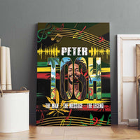 Jamaica Reggae Legend Tosh Canvas Wall Art Cannabis Pattern - Wonder Print Shop