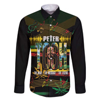 Jamaica Reggae Legend Tosh Family Matching Off The Shoulder Long Sleeve Dress and Hawaiian Shirt Cannabis Pattern - Wonder Print Shop