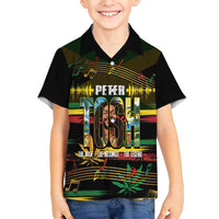 Jamaica Reggae Legend Tosh Family Matching Off Shoulder Short Dress and Hawaiian Shirt Cannabis Pattern - Wonder Print Shop