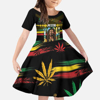 Jamaica Reggae Legend Tosh Family Matching Tank Maxi Dress and Hawaiian Shirt Cannabis Pattern - Wonder Print Shop