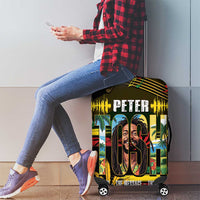 Jamaica Reggae Legend Tosh Luggage Cover Cannabis Pattern - Wonder Print Shop