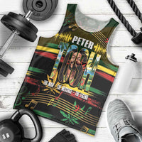 Jamaica Reggae Legend Tosh Men Tank Top Cannabis Pattern - Wonder Print Shop