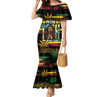 Jamaica Reggae Legend Tosh Mermaid Dress Cannabis Pattern - Wonder Print Shop