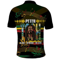 Jamaica Reggae Legend Tosh Polo Shirt Cannabis Pattern - Wonder Print Shop