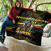 Jamaica Reggae Legend Tosh Quilt Cannabis Pattern - Wonder Print Shop