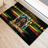 Jamaica Reggae Legend Tosh Rubber Doormat Cannabis Pattern - Wonder Print Shop