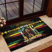 Jamaica Reggae Legend Tosh Rubber Doormat Cannabis Pattern - Wonder Print Shop