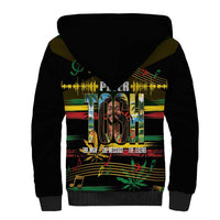 Jamaica Reggae Legend Tosh Sherpa Hoodie Cannabis Pattern - Wonder Print Shop