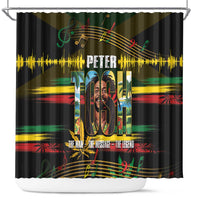 Jamaica Reggae Legend Tosh Shower Curtain Cannabis Pattern - Wonder Print Shop