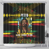 Jamaica Reggae Legend Tosh Shower Curtain Cannabis Pattern - Wonder Print Shop