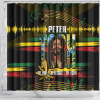 Jamaica Reggae Legend Tosh Shower Curtain Cannabis Pattern - Wonder Print Shop