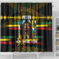 Jamaica Reggae Legend Tosh Shower Curtain Cannabis Pattern - Wonder Print Shop