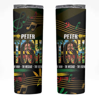 Jamaica Reggae Legend Tosh Skinny Tumbler Cannabis Pattern - Wonder Print Shop