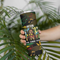 Jamaica Reggae Legend Tosh Skinny Tumbler Cannabis Pattern - Wonder Print Shop