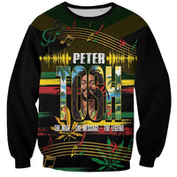 Jamaica Reggae Legend Tosh Sweatshirt Cannabis Pattern - Wonder Print Shop
