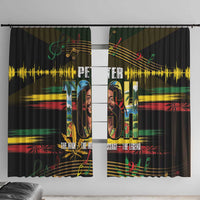 Jamaica Reggae Legend Tosh Window Curtain Cannabis Pattern - Wonder Print Shop