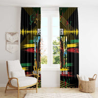 Jamaica Reggae Legend Tosh Window Curtain Cannabis Pattern - Wonder Print Shop