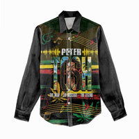 Jamaica Reggae Legend Tosh Women Casual Shirt Cannabis Pattern - Wonder Print Shop