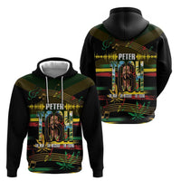 Jamaica Reggae Legend Tosh Zip Hoodie Cannabis Pattern - Wonder Print Shop