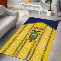 Custom Ecuador Football Area Rug 2025 Come On La Tricolor - Wonder Print Shop