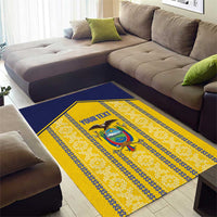 Custom Ecuador Football Area Rug 2025 Come On La Tricolor - Wonder Print Shop
