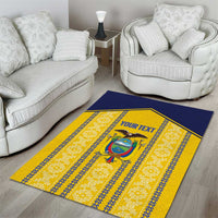 Custom Ecuador Football Area Rug 2025 Come On La Tricolor - Wonder Print Shop