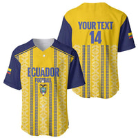 Custom Ecuador Football Baseball Jersey 2025 Come On La Tricolor - Wonder Print Shop